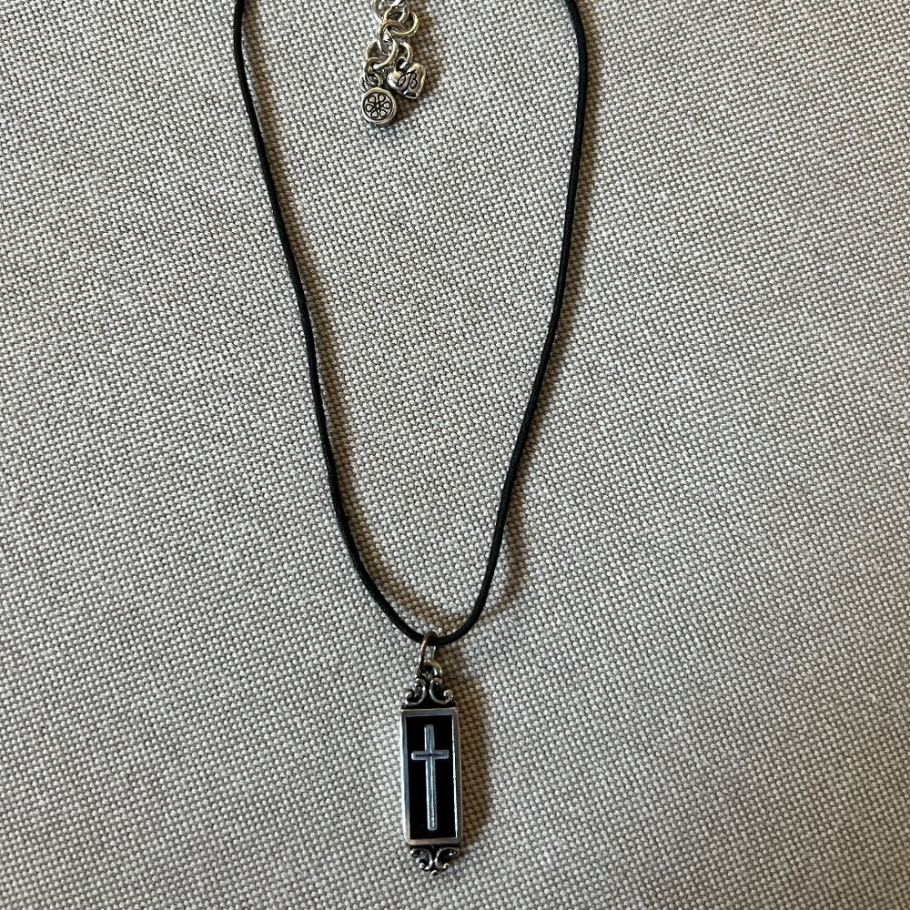 Brighton Leather Necklace with Cross